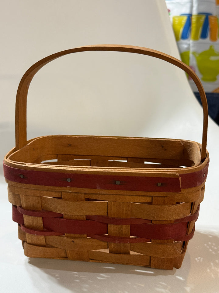 Longaberger Christmas Collection 1987 Edition Misletoe Basket