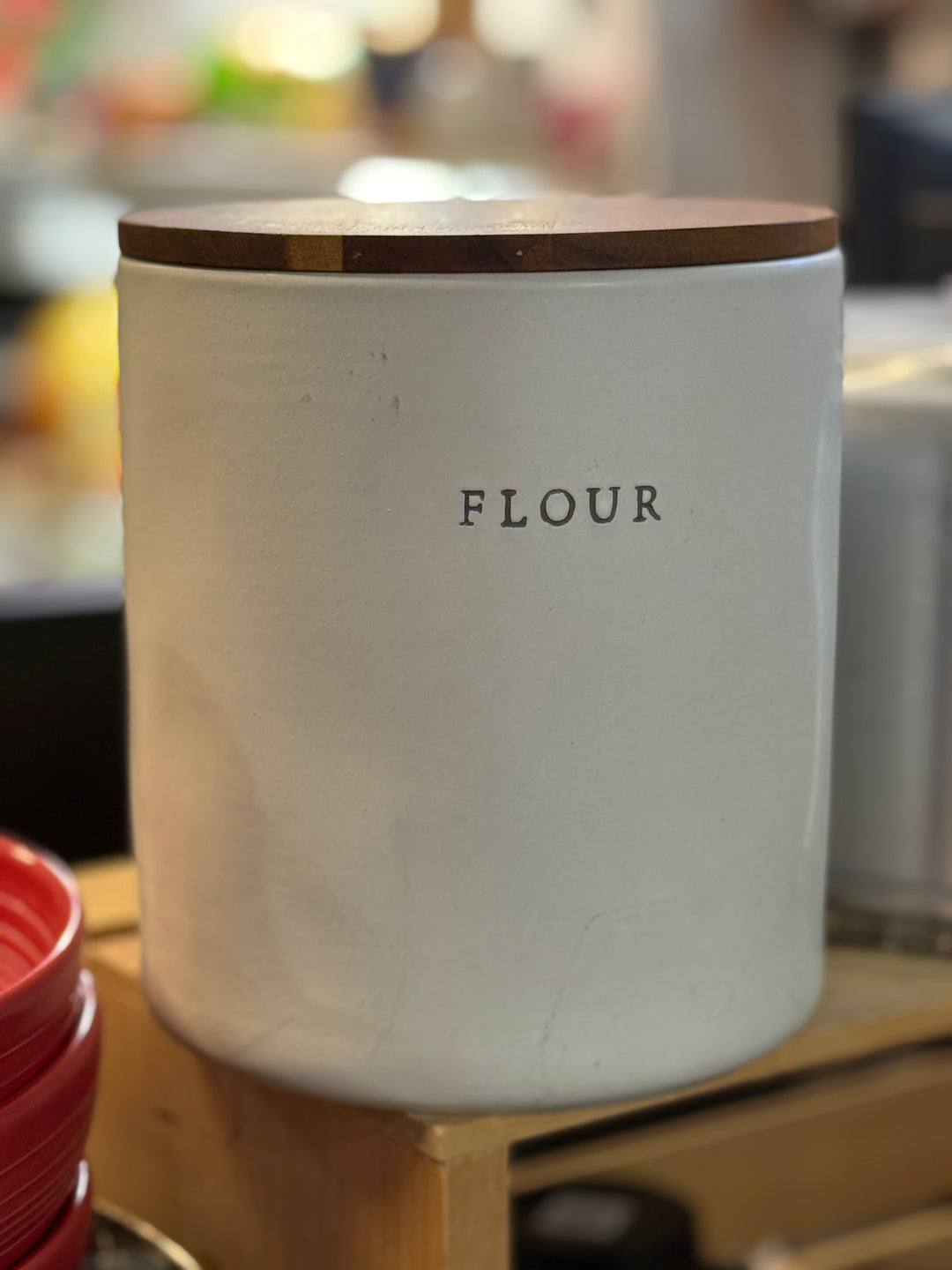 Hearth &amp; Hand with Magnolia Cream Stoneware Flour Canister