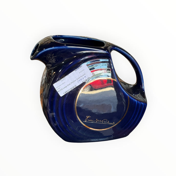 Fiestaware HLCCA Water Large Disc Pitcher Gold Award - Frederick Rhead