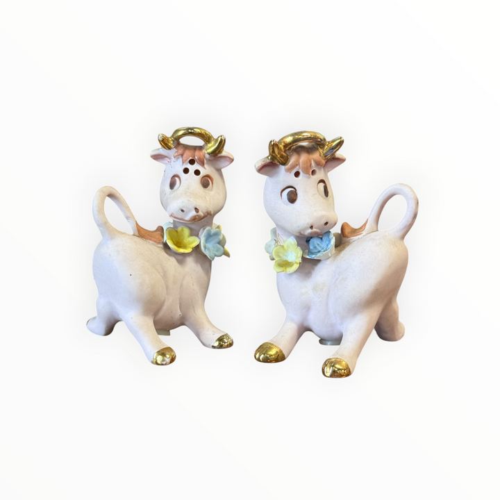Salt and Pepper - Porcelain Cows As Is