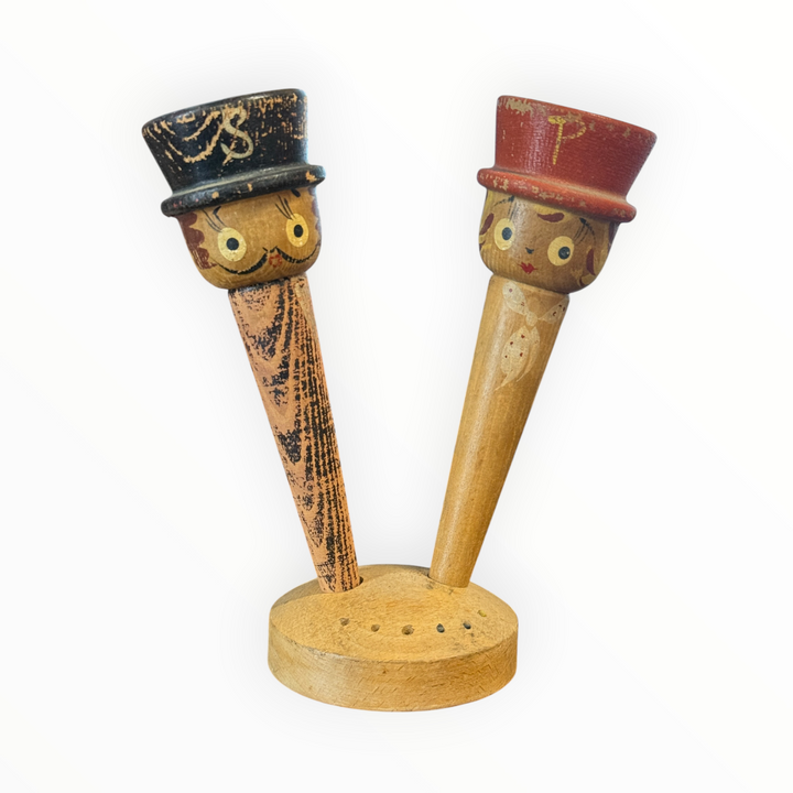 Salt and Pepper - Wooden Marbo Couple