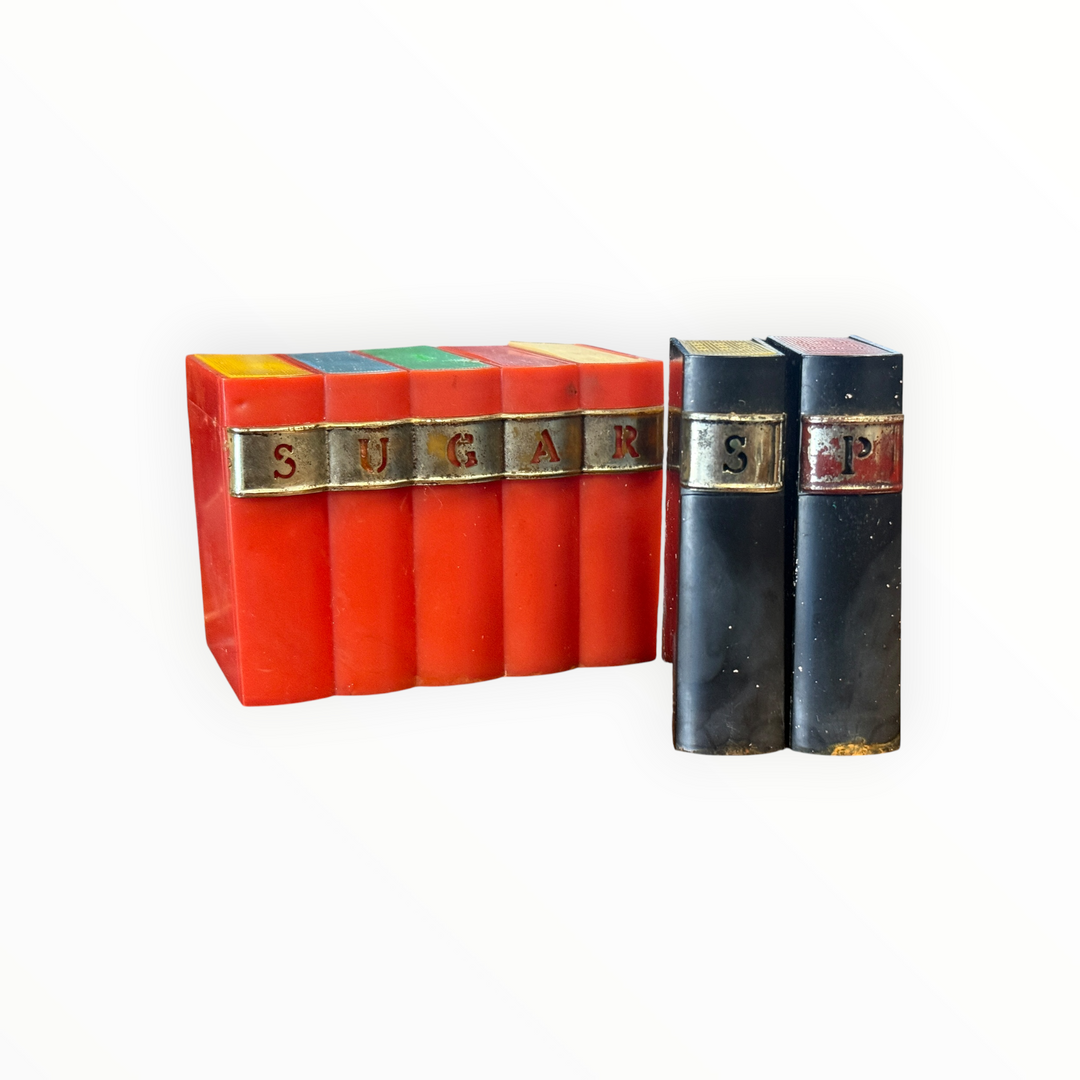 Salt and Pepper - Plastic Books with Lidded Sugar