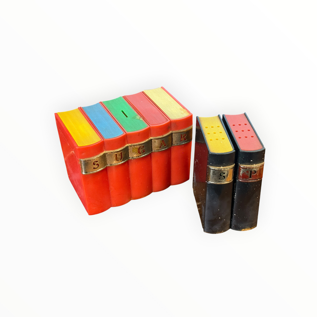 Salt and Pepper - Plastic Books with Lidded Sugar