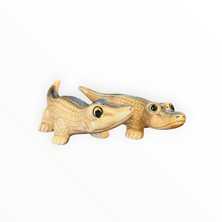 Salt and Pepper - G Nov. Co Japan Ceramic Alligator Crocodile Florida