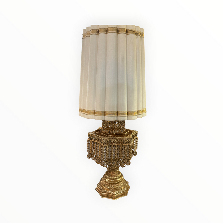Gilt-Metal &amp; Glass Table Lamp  PICKUP ONLY