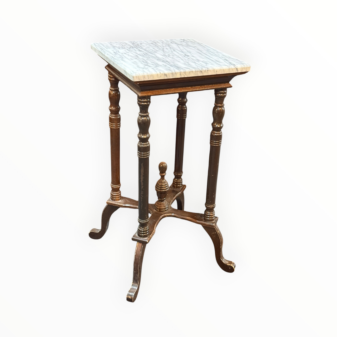 Victorian Revival Marble Pedestal Plant Stand  PICKUP ONLY