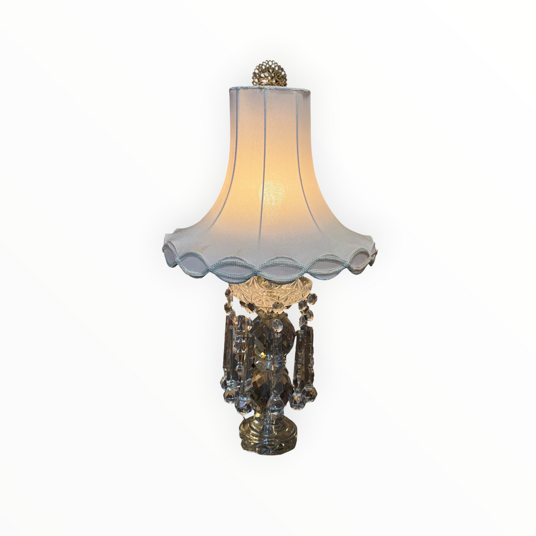 Crystal Table Lamp with Prisms   PICKUP ONLY