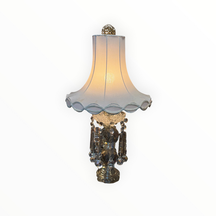 Crystal Table Lamp with Prisms   PICKUP ONLY