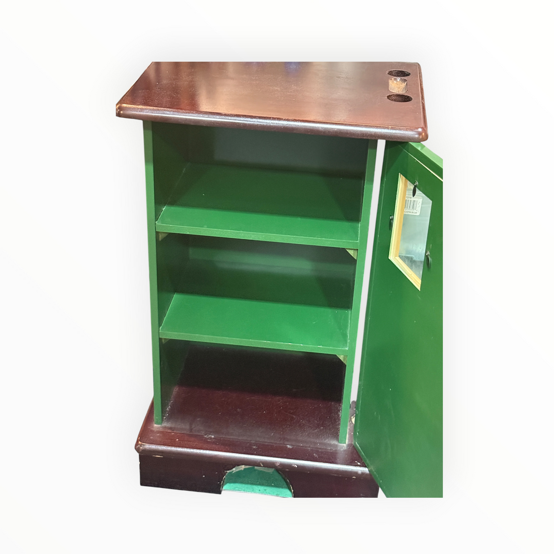 Powell Golf Motif Accent Cabinet W/ Built In Putting Hole Fun Side Table