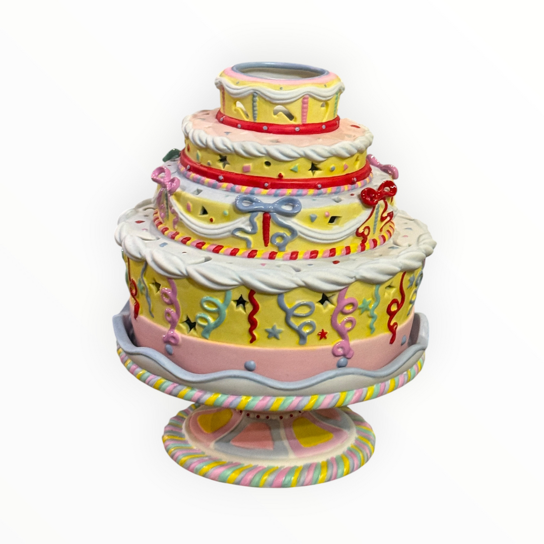 PartyLite Birthday Celebration Tiered Cake Tealight Candle Holder