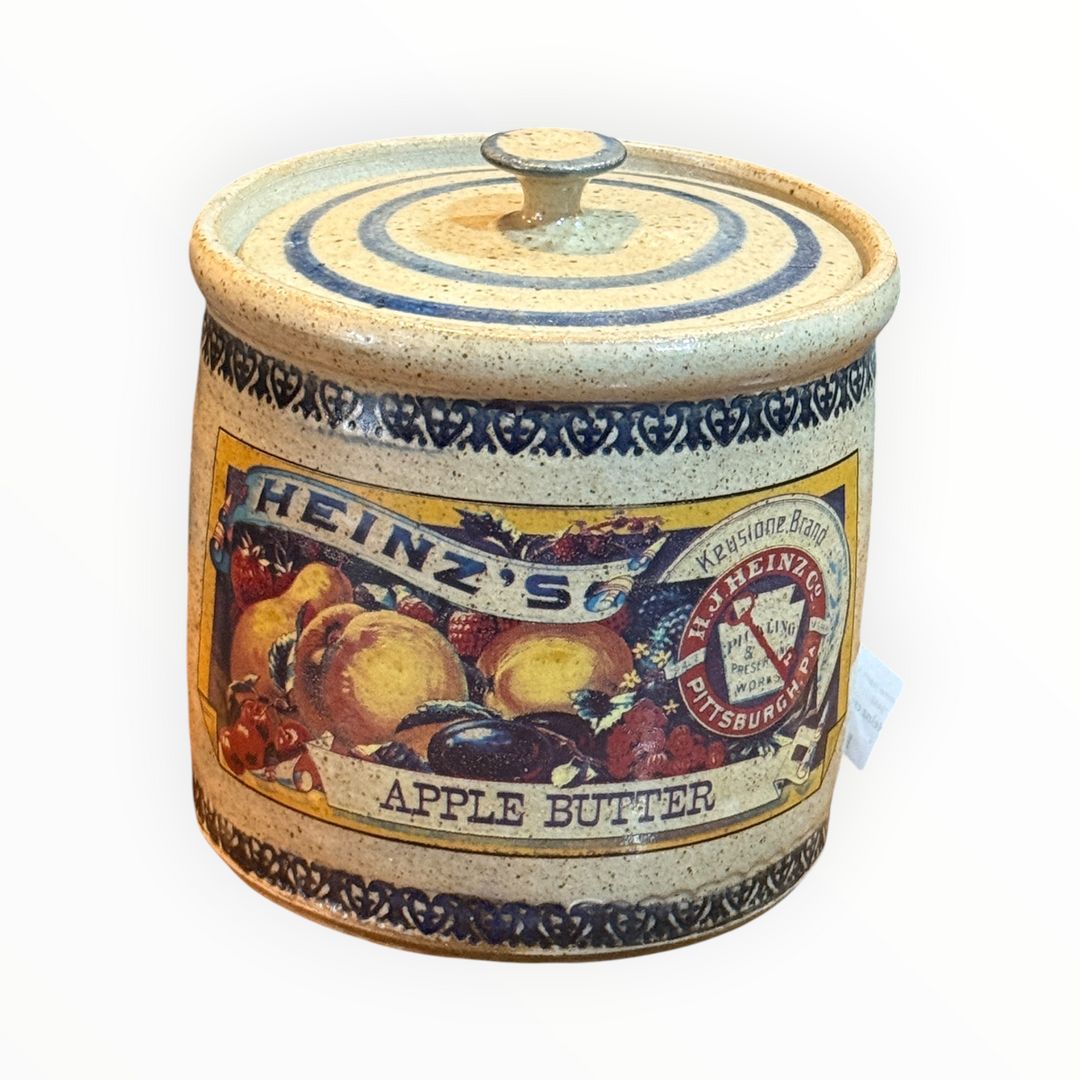 HJ Heinz Apple Butter Crock Dual Labels 1983 Limited Edition Signed Stoneware