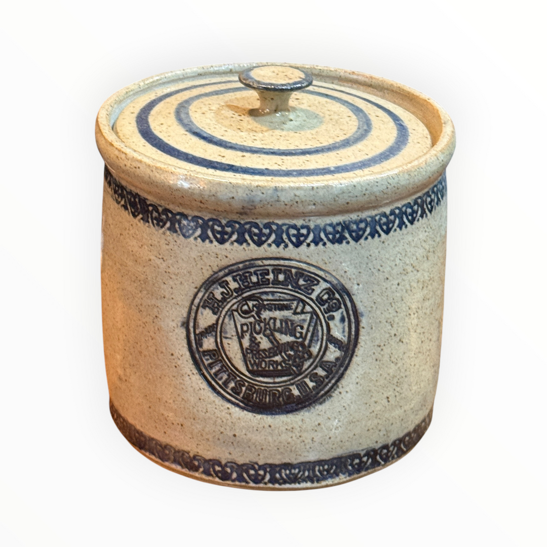 HJ Heinz Apple Butter Crock Dual Labels 1983 Limited Edition Signed Stoneware