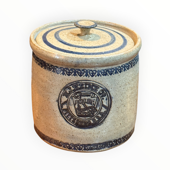 HJ Heinz Apple Butter Crock Dual Labels 1983 Limited Edition Signed Stoneware