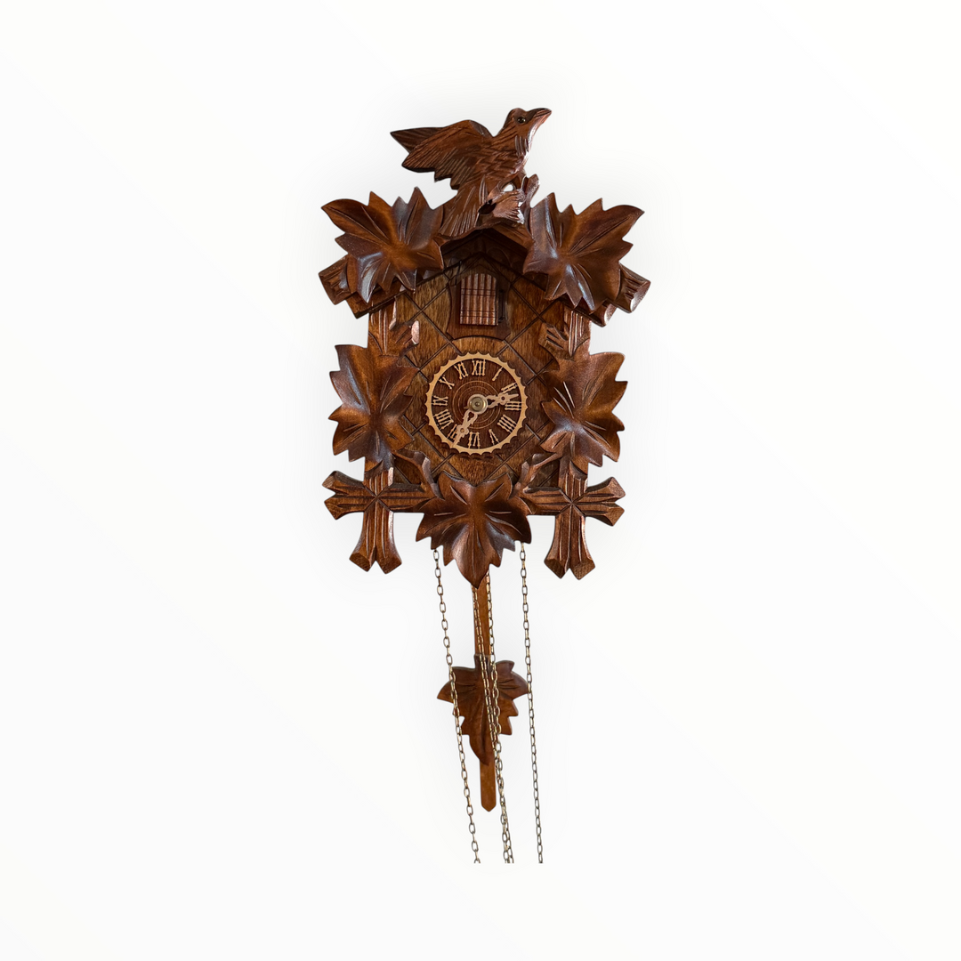 Cuckoo Clock Germany Wooden Weights Woden Hands
