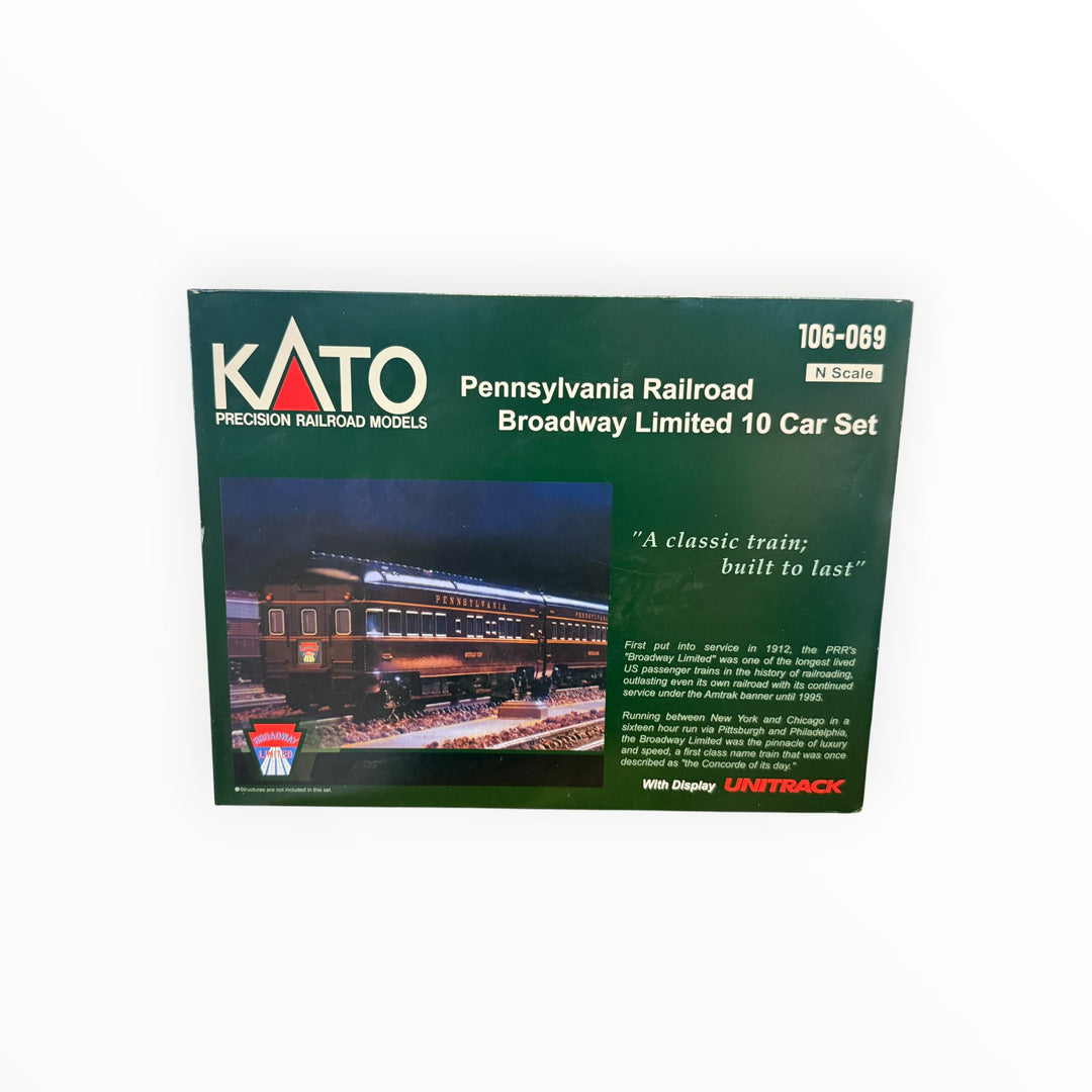 Kato Precision Railroad Models N Scale Pennsylvania Railroad Broadway Limited 10 Car Set