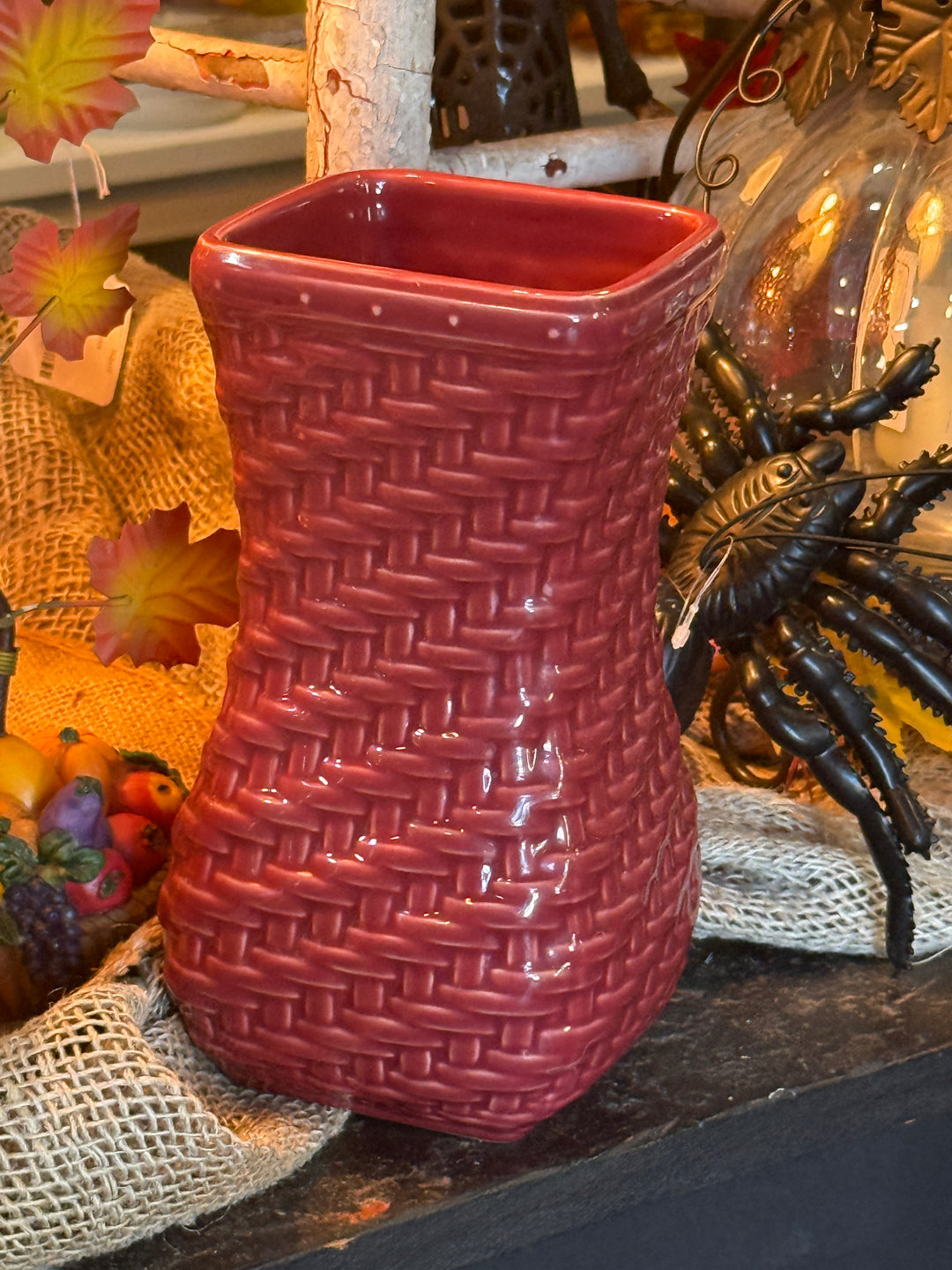 Longaberger Woven Traditions Paprika 8" Vase