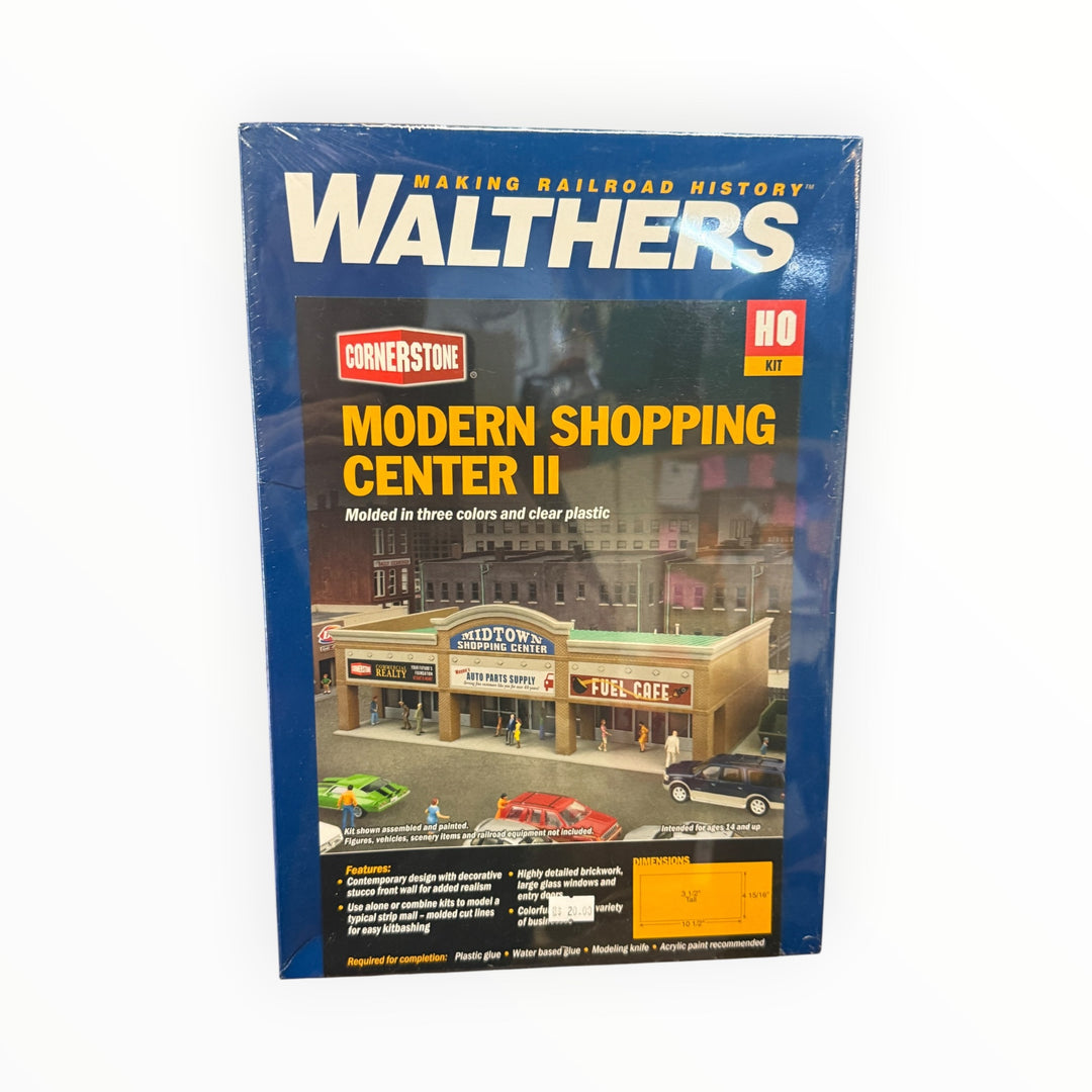 Walthers Cornerstone Modern Shopping Center II HO Scale Model Kit