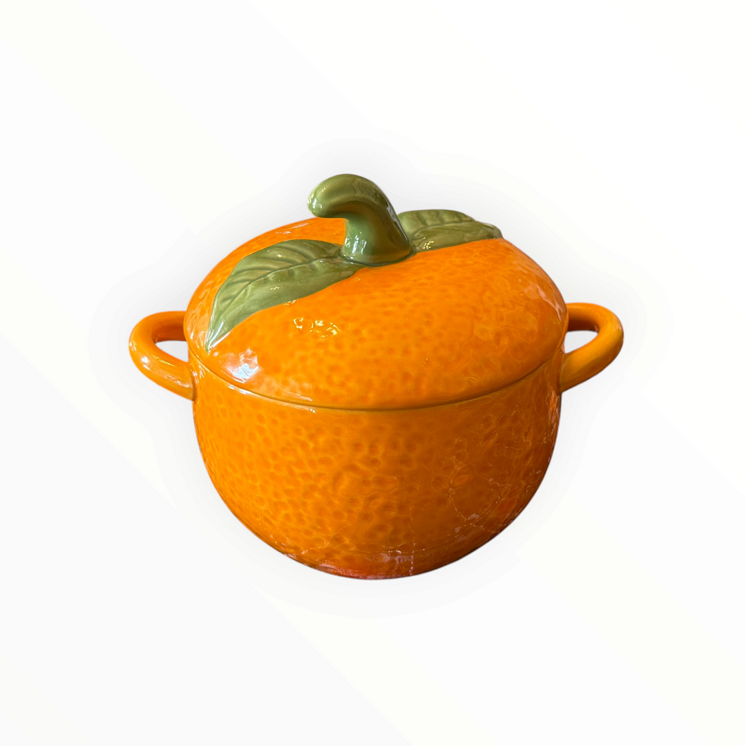 Crofton 1 Quart Lidded Baker - Orange