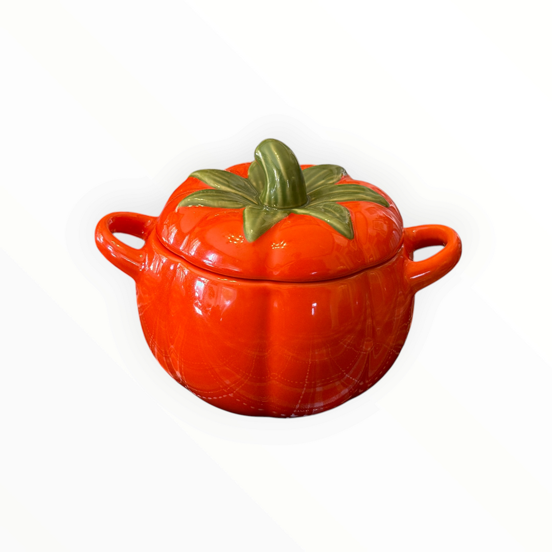 Crofton 1 Quart Lidded Baker - Tomato