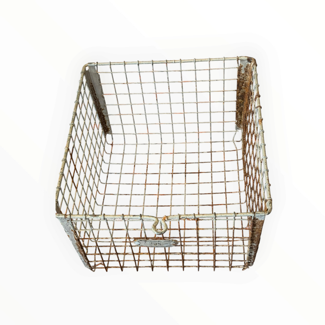 Vintage Wire Laundry Basket Washburn Company