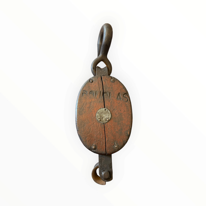 Vintage Block &amp; Tackle Pulley