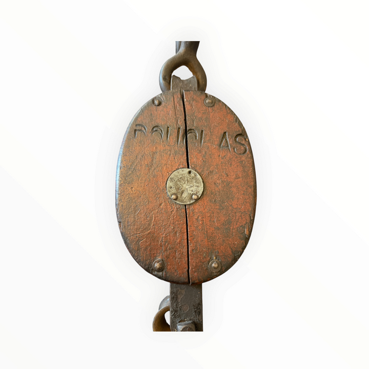 Vintage Block &amp; Tackle Pulley
