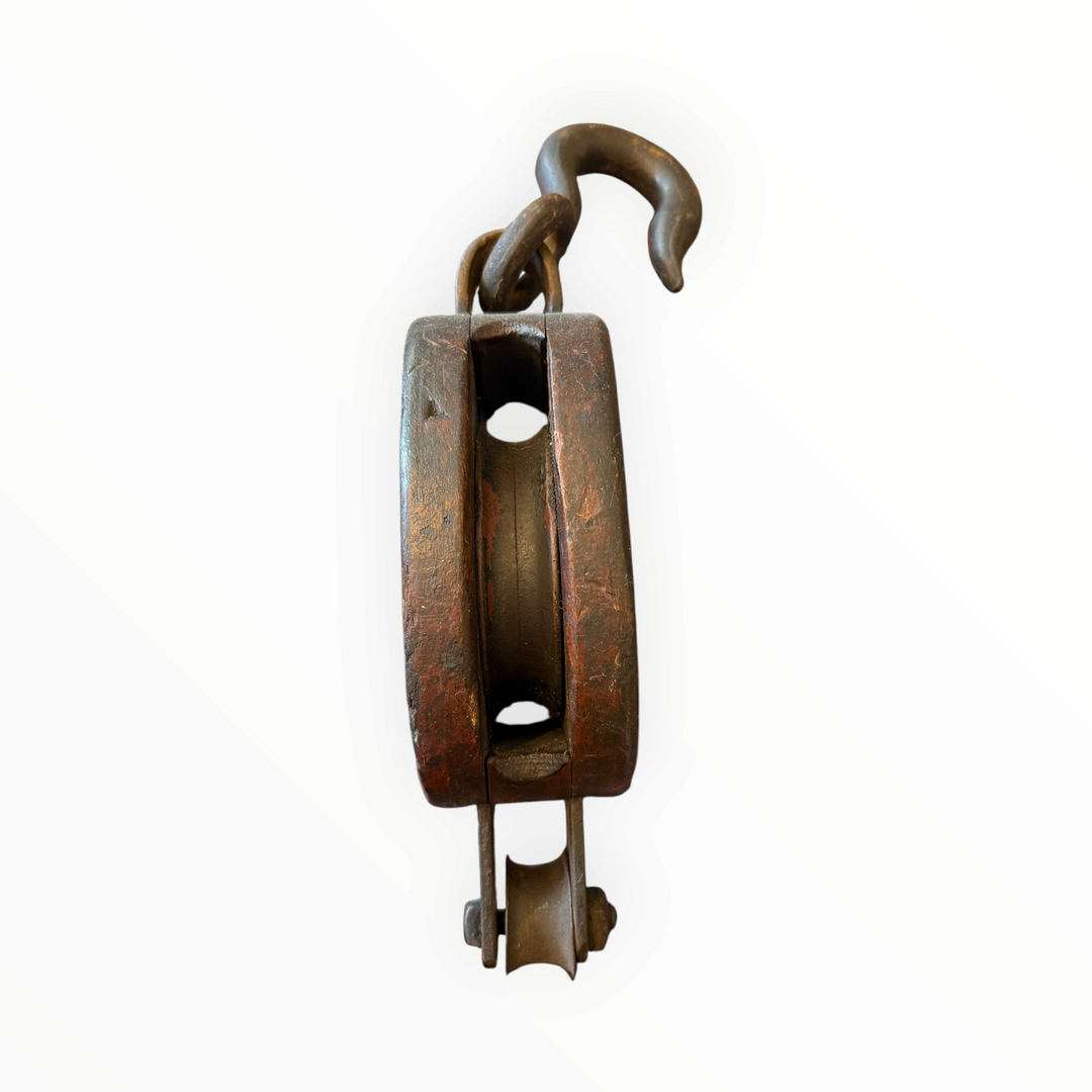Vintage Block &amp; Tackle Pulley
