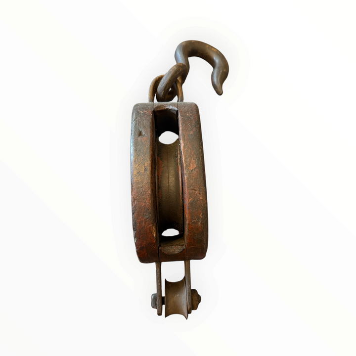 Vintage Block &amp; Tackle Pulley