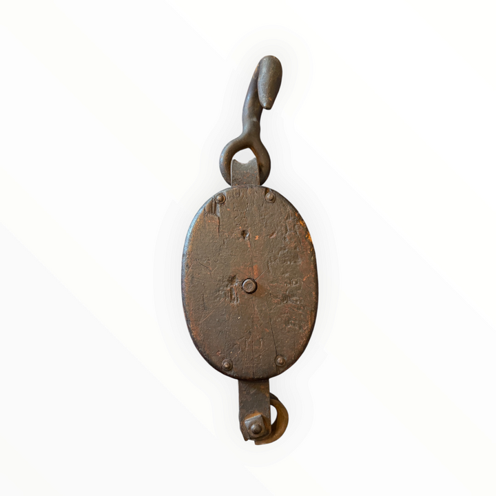 Vintage Block &amp; Tackle Pulley