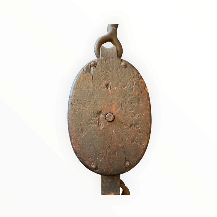 Vintage Block &amp; Tackle Pulley