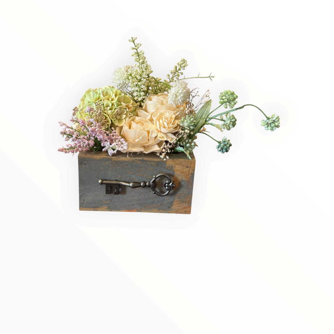 Handmade Wood Flower Arrangement