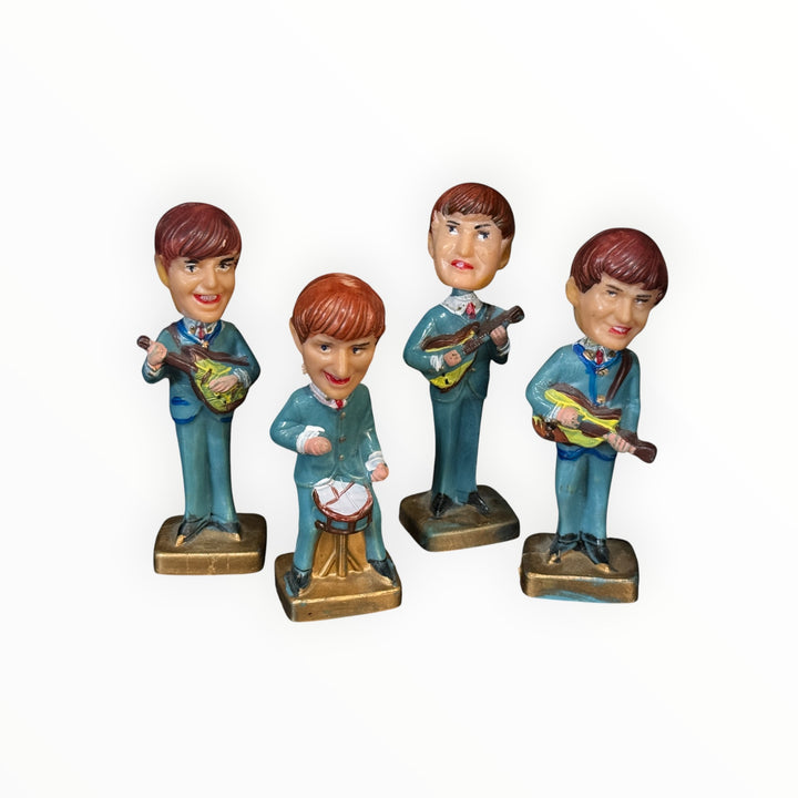 The Beatles Vintage 1964 Cake Toppers Bobbleheads Original Set of 4