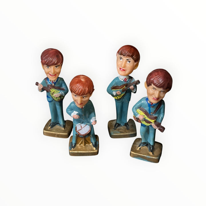 The Beatles Vintage 1964 Cake Toppers Bobbleheads Original Set of 4