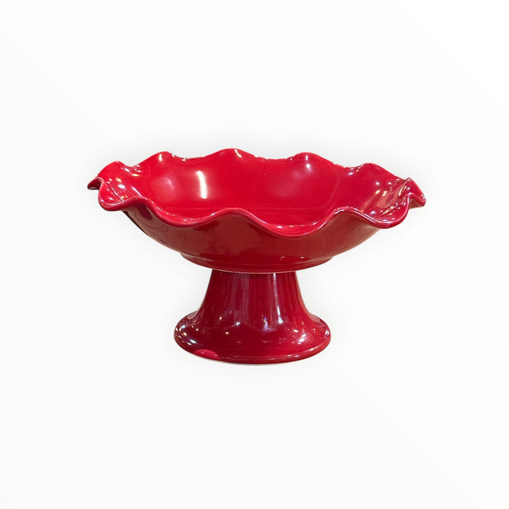 Red Ruffled Compote - Made in Italy