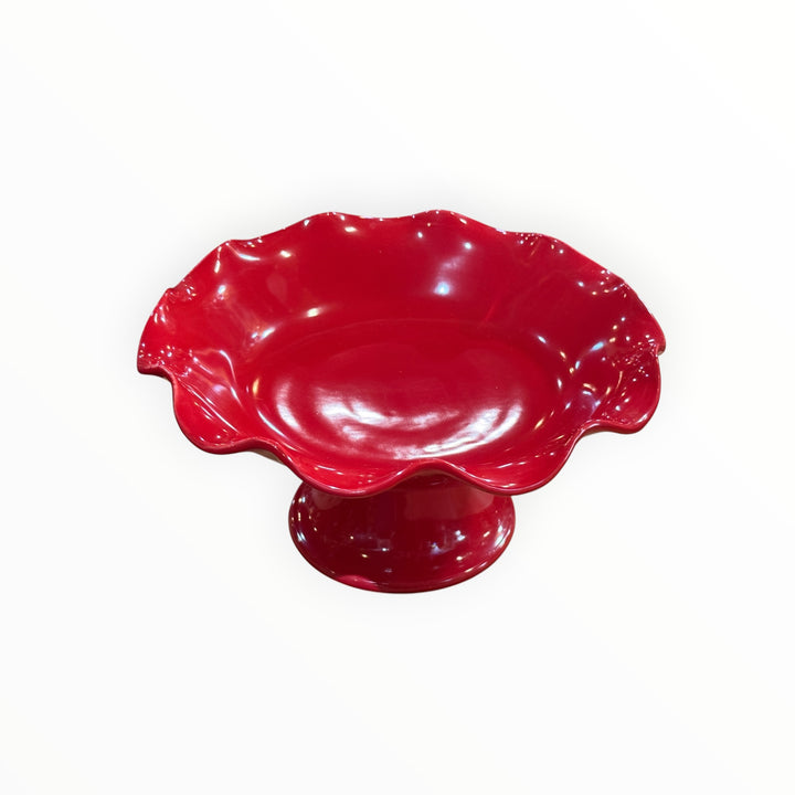 Red Ruffled Compote - Made in Italy
