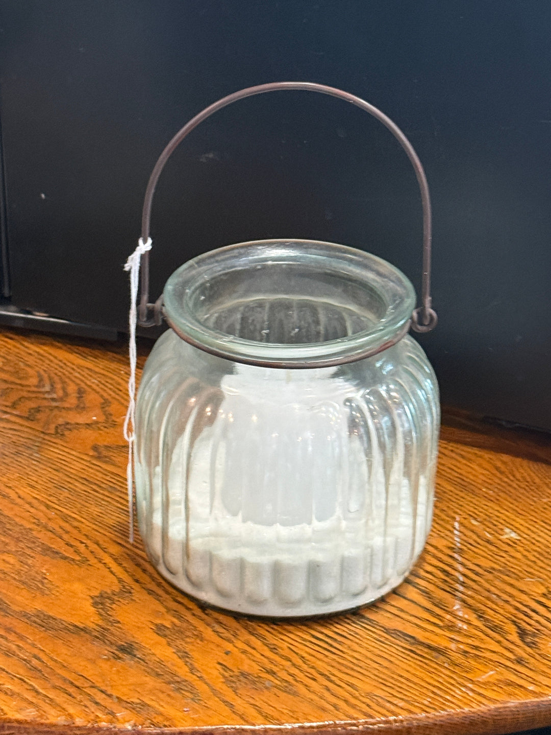 Clearance - Glass Lanter 6" w/sand &amp; candle