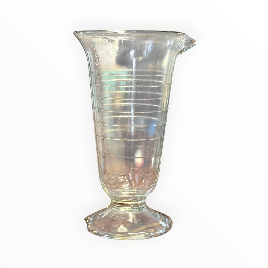Vintage 16 Ounce Footed Glass Measuing Cup/Beaker - For Photography