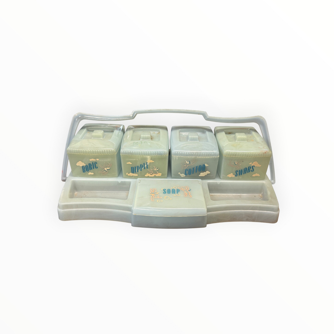 Vintage Clarolyte Nursery Tray and Container Set