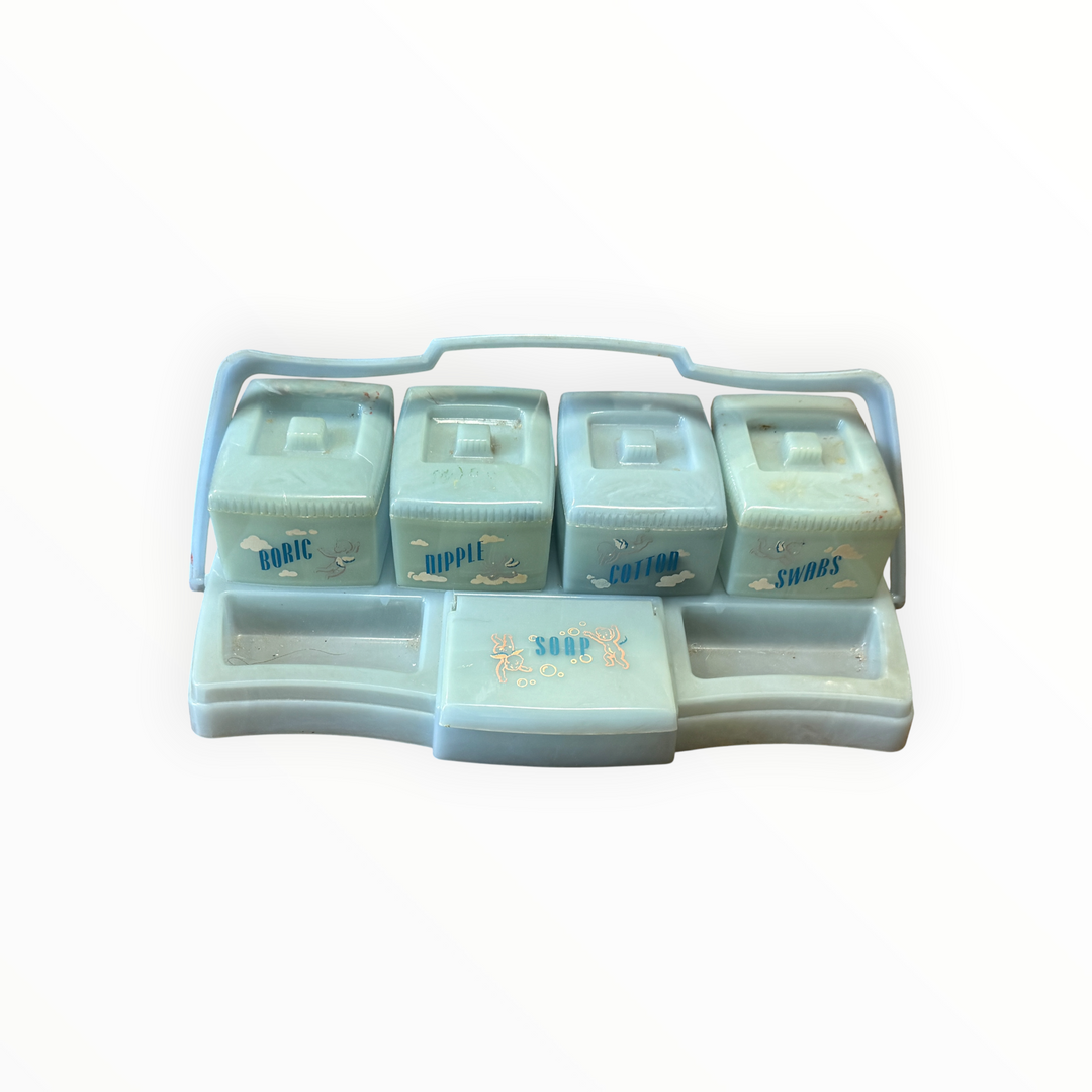 Vintage Clarolyte Nursery Tray and Container Set
