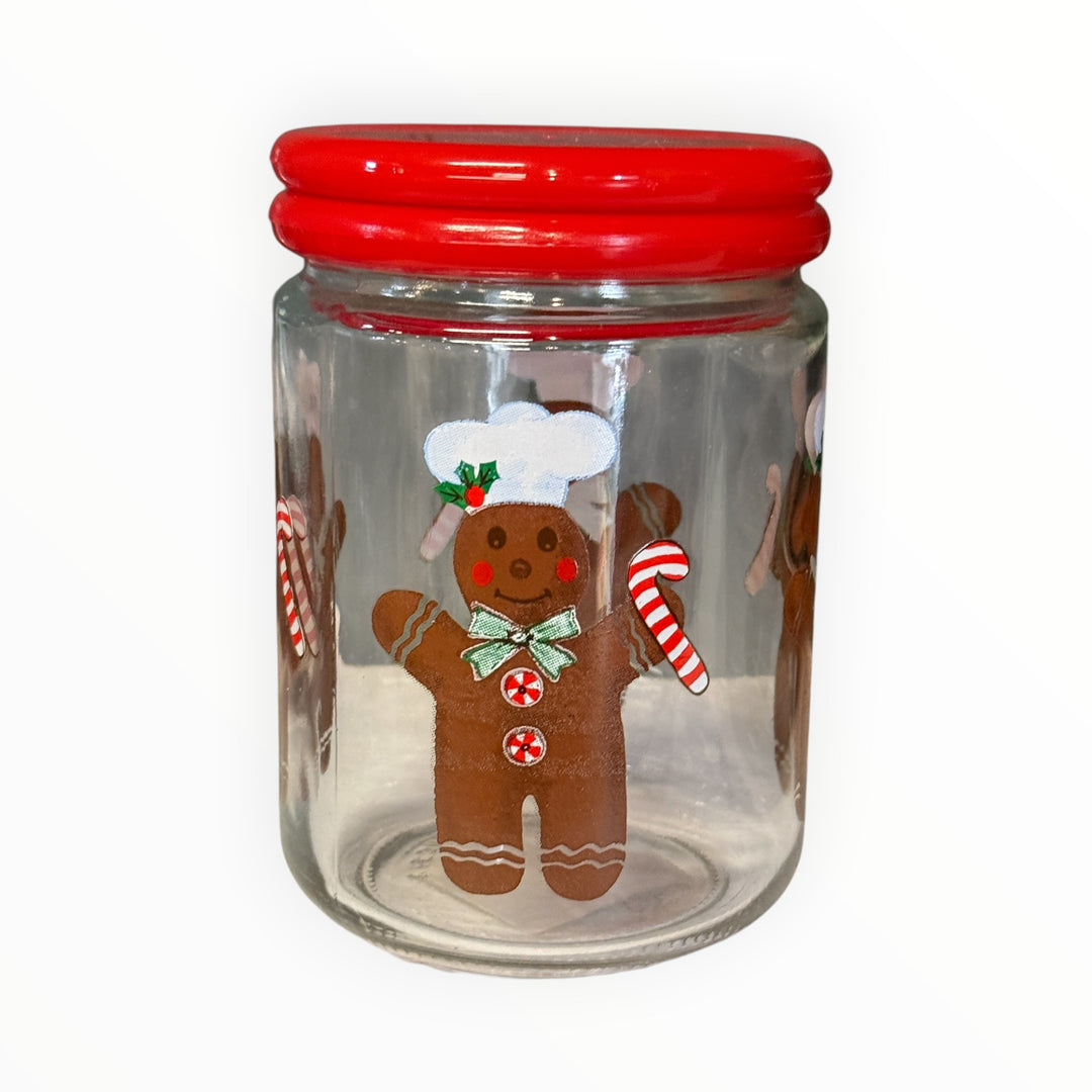 Glass Christmas Canister