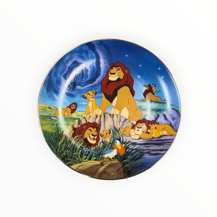 1994 Disney Collector Plate The Lion King, likely titled "Future King of Pride Rock"