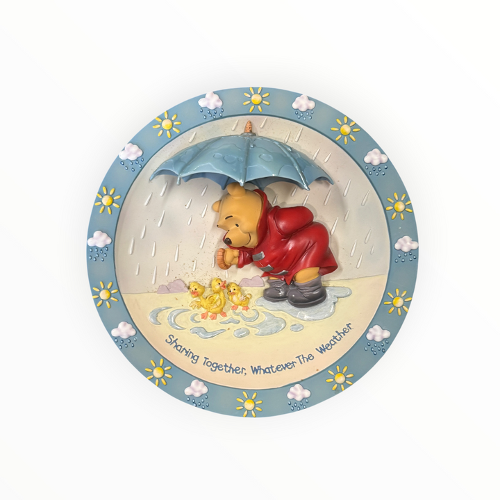 Winnie the Pooh “Under My Umbrella” Bradford Exchange 3D Collectors Plate