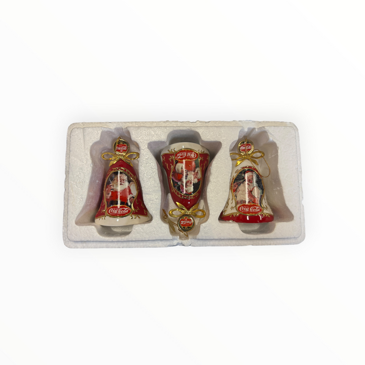 Bradford Editions Coca-Cola Santa Claus Christmas Bell Ornaments
