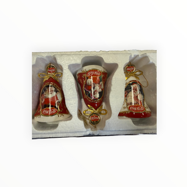 Bradford Editions Coca-Cola Santa Claus Christmas Bell Ornaments