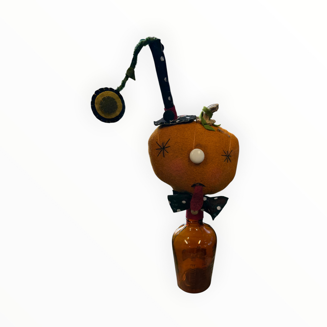 Primitive Halloween Bottle Decor