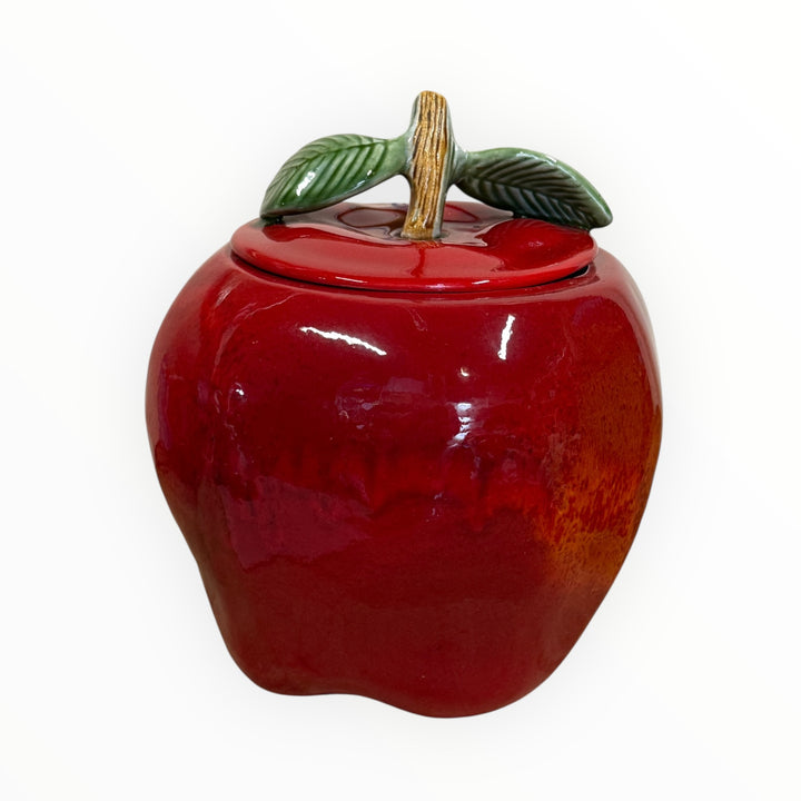Vintage California Pottery 8423 Large Shiny Apple Cookie Jar