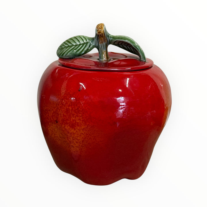 Vintage California Pottery 8423 Large Shiny Apple Cookie Jar