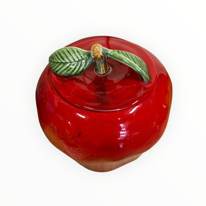 Vintage California Pottery 8423 Large Shiny Apple Cookie Jar