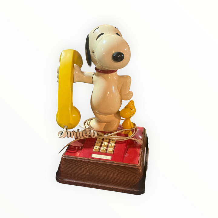 Vintage 1976 The Snoopy and Woodstock Phone Head Turning , UNTESTED