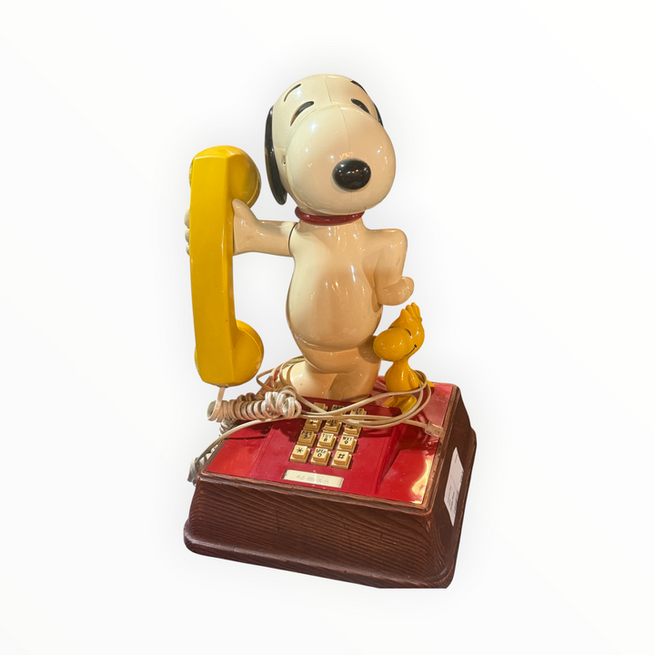 Vintage 1976 The Snoopy and Woodstock Phone Head Turning , UNTESTED